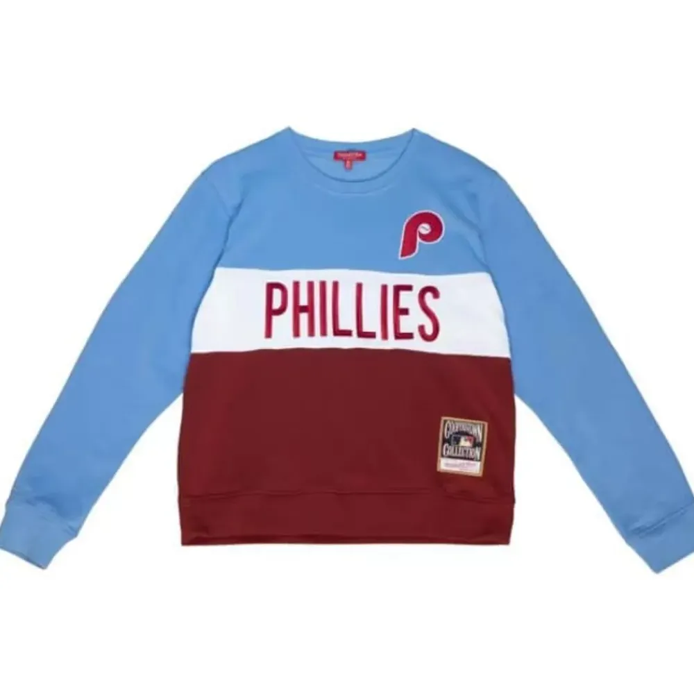 Apparel Mitchell & Ness Hoodies & Sweatshirts-Women'S Color Block Crew 2.0 Philadelphia Phillies
