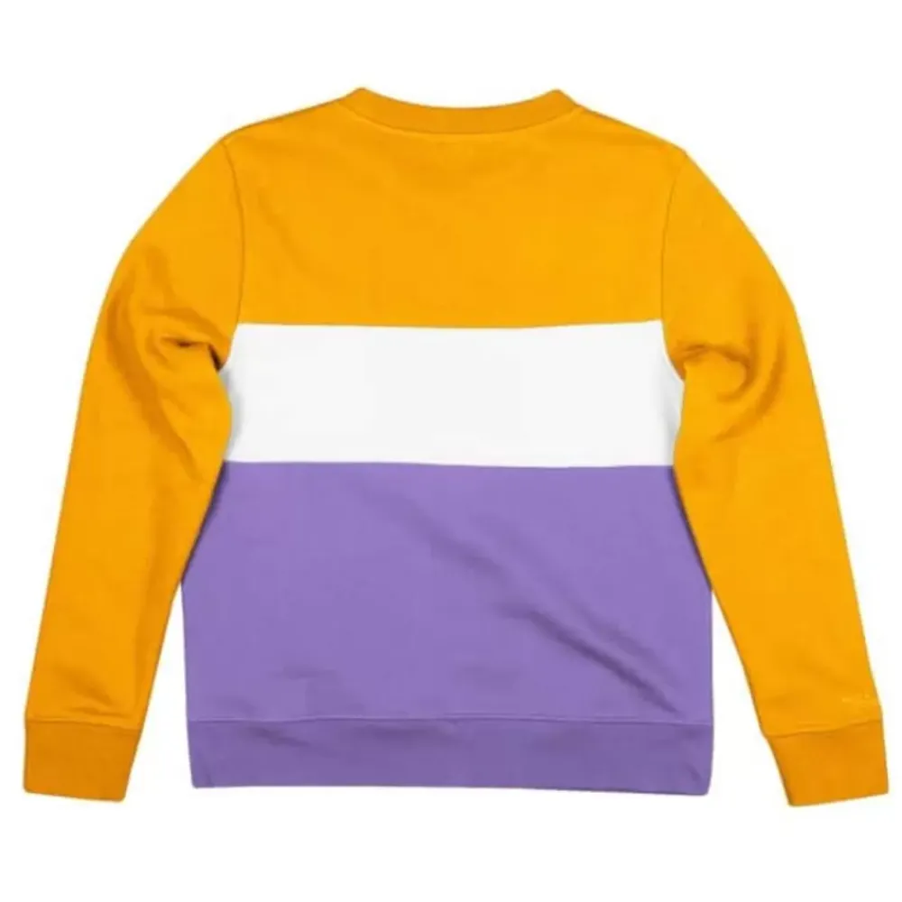 Apparel Mitchell & Ness Hoodies & Sweatshirts-Women'S Color Block Crew 2.0 Los Angeles Lakers