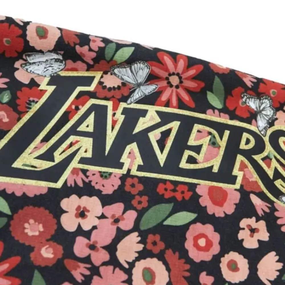 Apparel Mitchell & Ness Shorts-Womens Floral Shorts Los Angeles Lakers