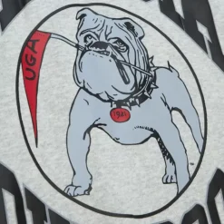 Apparel Mitchell & Ness Hoodies & Sweatshirts-Women'S Logo Lightweight Crew 3.0 University Of Georgia