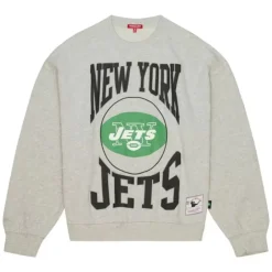 Apparel Mitchell & Ness Hoodies & Sweatshirts-Women'S Logo Lightweight Crew 3.0 New York Jets