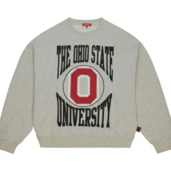 Apparel Mitchell & Ness Hoodies & Sweatshirts-Women'S Logo Lightweight Crew 3.0 Ohio State