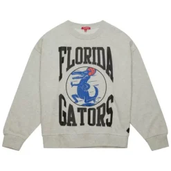 Apparel Mitchell & Ness Hoodies & Sweatshirts-Women'S Logo Lightweight Crew 3.0 University Of Florida
