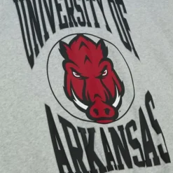 Apparel Mitchell & Ness Hoodies & Sweatshirts-Women'S Logo Lightweight Crew 3.0 University Of Arkansas