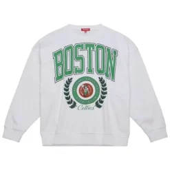 Apparel Mitchell & Ness Hoodies & Sweatshirts-Womens Logo Lt Crew 2.0 Boston Celtics