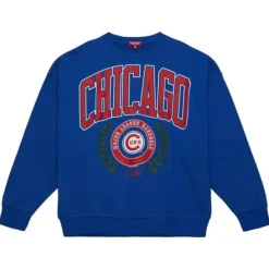 Apparel Mitchell & Ness Hoodies & Sweatshirts-Womens Logo Lt Crew 2.0 Chicago Cubs