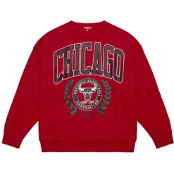 Apparel Mitchell & Ness Hoodies & Sweatshirts-Womens Logo Lt Crew 2.0 Chicago Bulls