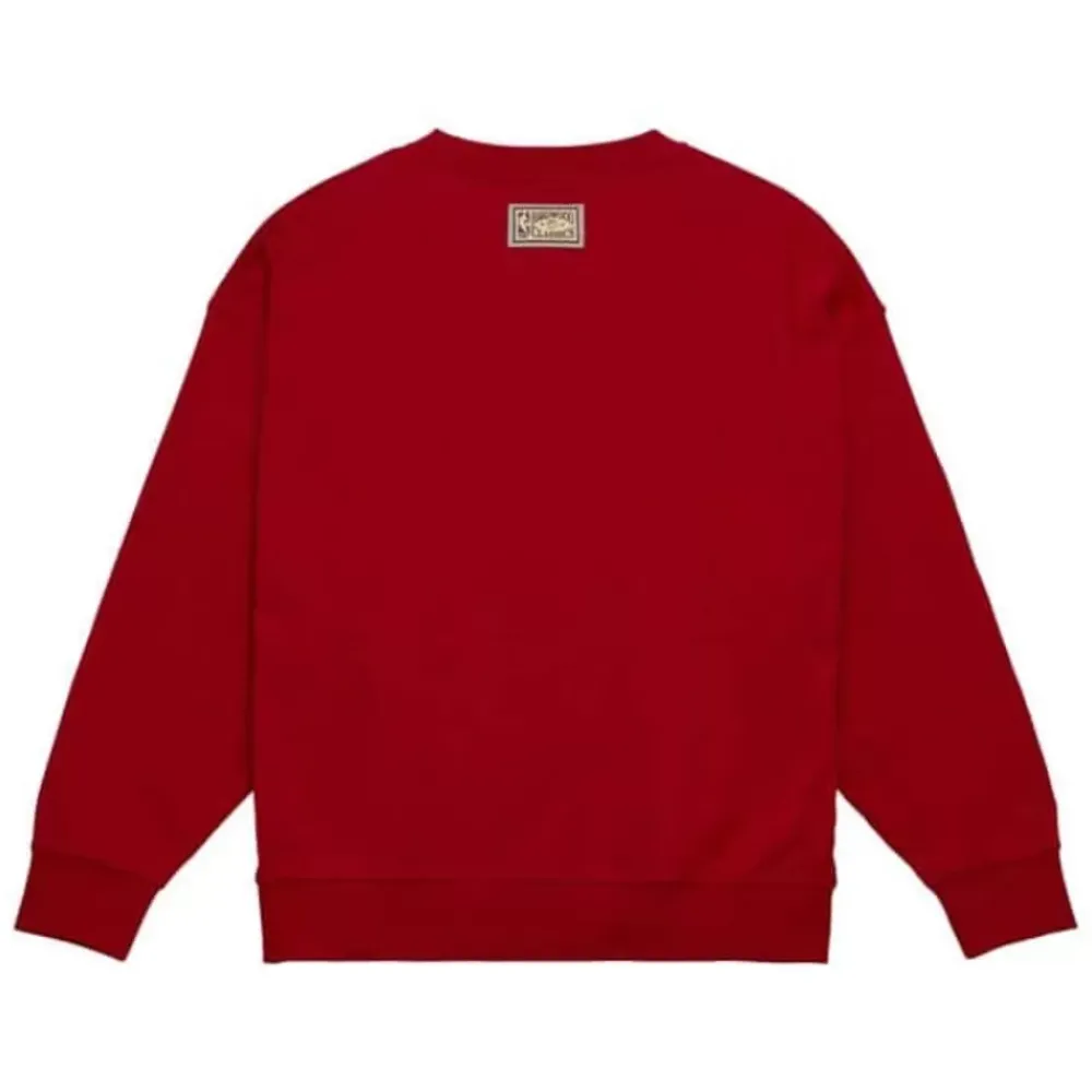 Apparel Mitchell & Ness Hoodies & Sweatshirts-Womens Logo Lt Crew 2.0 Chicago Bulls