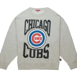 Apparel Mitchell & Ness Hoodies & Sweatshirts-Women'S Logo Lt Crew 3.0 Chicago Cubs