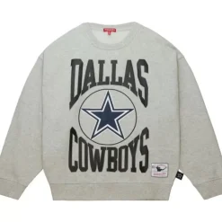 Apparel Mitchell & Ness Hoodies & Sweatshirts-Women'S Logo Lt Crew 3.0 Dallas Cowboys