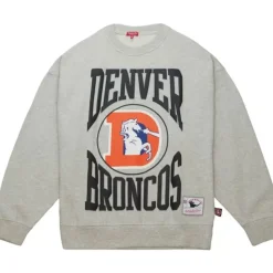 Apparel Mitchell & Ness Hoodies & Sweatshirts-Women'S Logo Lt Crew 3.0 Denver Broncos
