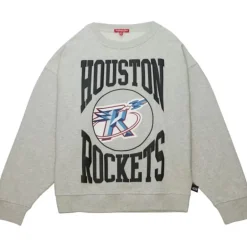 Apparel Mitchell & Ness Hoodies & Sweatshirts-Women'S Logo Lt Crew 3.0 Houston Rockets