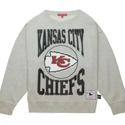 Apparel Mitchell & Ness Hoodies & Sweatshirts-Women'S Logo Lt Crew 3.0 Kansas City Chiefs