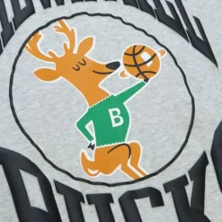 Apparel Mitchell & Ness Hoodies & Sweatshirts-Women'S Logo Lt Crew 3.0 Milwaukee Bucks