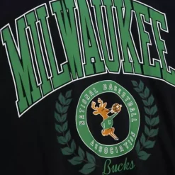 Apparel Mitchell & Ness Hoodies & Sweatshirts-Womens Logo Lt Crew 2.0 Milwaukee Bucks