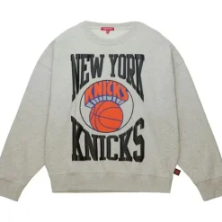 Apparel Mitchell & Ness Hoodies & Sweatshirts-Women'S Logo Lt Crew 3.0 New York Knicks