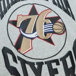 Apparel Mitchell & Ness Hoodies & Sweatshirts-Women'S Logo Lt Crew 3.0 Philadelphia 76Ers