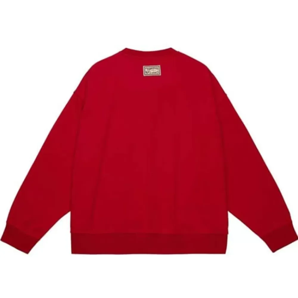 Apparel Mitchell & Ness Hoodies & Sweatshirts-Womens Logo Lt Crew 2.0 Portland Trail Blazers