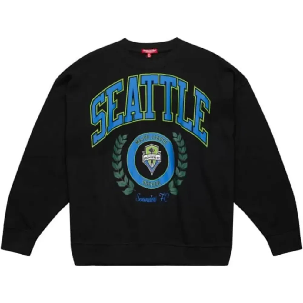 Apparel Mitchell & Ness Hoodies & Sweatshirts-Womens Logo Lt Crew 2.0 Seattle Sounders Fc