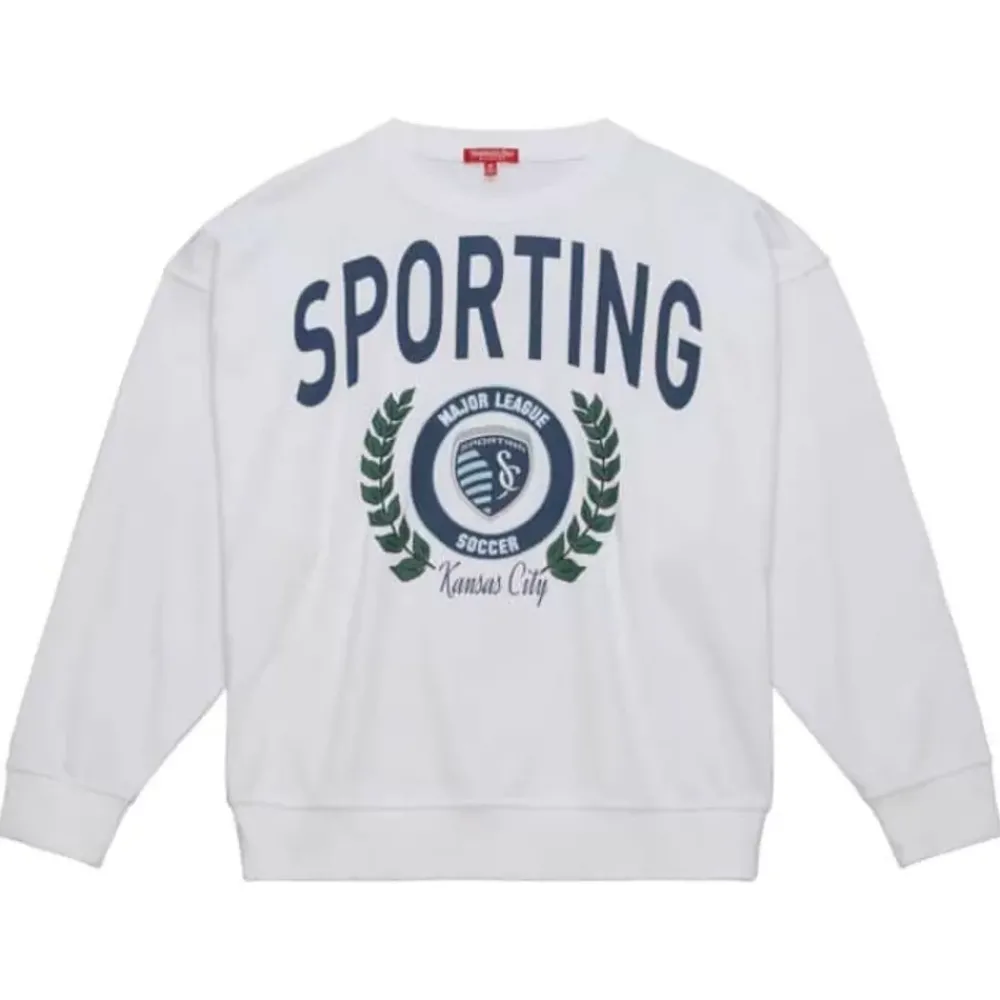 Apparel Mitchell & Ness Hoodies & Sweatshirts-Womens Logo Lt Crew 2.0 Sporting Kansas City