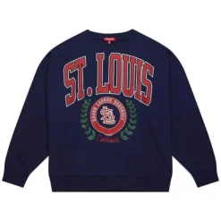 Apparel Mitchell & Ness Hoodies & Sweatshirts-Womens Logo Lt Crew 2.0 St. Louis Cardinals