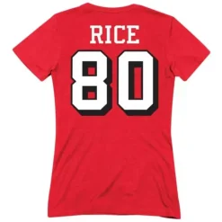 Apparel Mitchell & Ness T-Shirts & Tops-Womens Name & Number Tee San Francisco 49Ers Jerry Rice