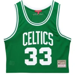 Apparel Mitchell & Ness T-Shirts & Tops-Womens N&N Crop Tank Boston Celtics 1985 Larry Bird