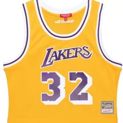 Apparel Mitchell & Ness T-Shirts & Tops-Womens N&N Crop Tank Los Angeles Lakers 1984 Magic Johnson