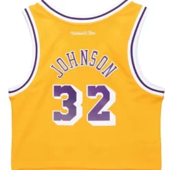 Apparel Mitchell & Ness T-Shirts & Tops-Womens N&N Crop Tank Los Angeles Lakers 1984 Magic Johnson