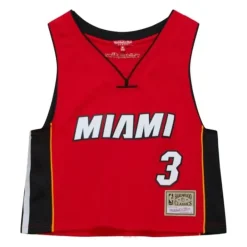 Apparel Mitchell & Ness T-Shirts & Tops-Womens N&N Crop Tank Miami Heat 2005 Dwyane Wade