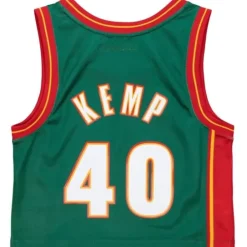 Apparel Mitchell & Ness T-Shirts & Tops-Womens N&N Crop Tank Seattle Supersonics 1995 Shawn Kemp