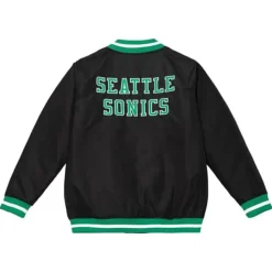 Apparel Mitchell & Ness Jackets & Outerwear-Womens Puffer Jacket Seattle Supersonics