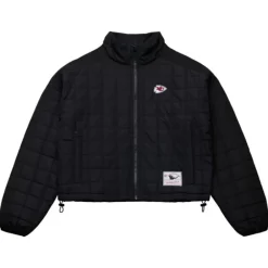 Apparel Mitchell & Ness Jackets & Outerwear-Womens Quilted Puffer Jacket Kansas City Chiefs