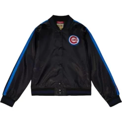 Apparel Mitchell & Ness Jackets & Outerwear-Women'S Raglan Satin Jacket Chicago Cubs