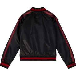 Apparel Mitchell & Ness Jackets & Outerwear-Women'S Raglan Satin Jacket Chicago Blackhawks