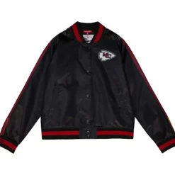 Apparel Mitchell & Ness Jackets & Outerwear-Women'S Raglan Satin Jacket Kansas City Chiefs