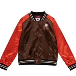 Apparel Mitchell & Ness Jackets & Outerwear-Women'S Satin Jacket 2.0 Cleveland Browns