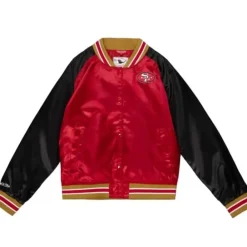 Apparel Mitchell & Ness Jackets & Outerwear-Women'S Satin Jacket 2.0 San Francisco 49Ers