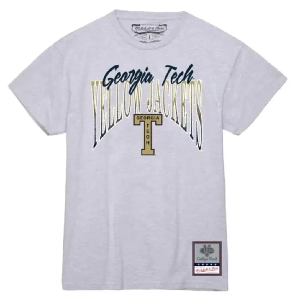 Apparel Mitchell & Ness T-Shirts & Tops-Women'S Script Arc Tee Georgia Tech