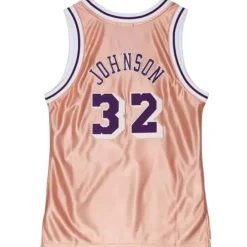 Jerseys Mitchell & Ness -Womens 75Th Anniversary Rose Gold Swingman Magic Johnson Los Angeles Lakers 1984-85 Jersey