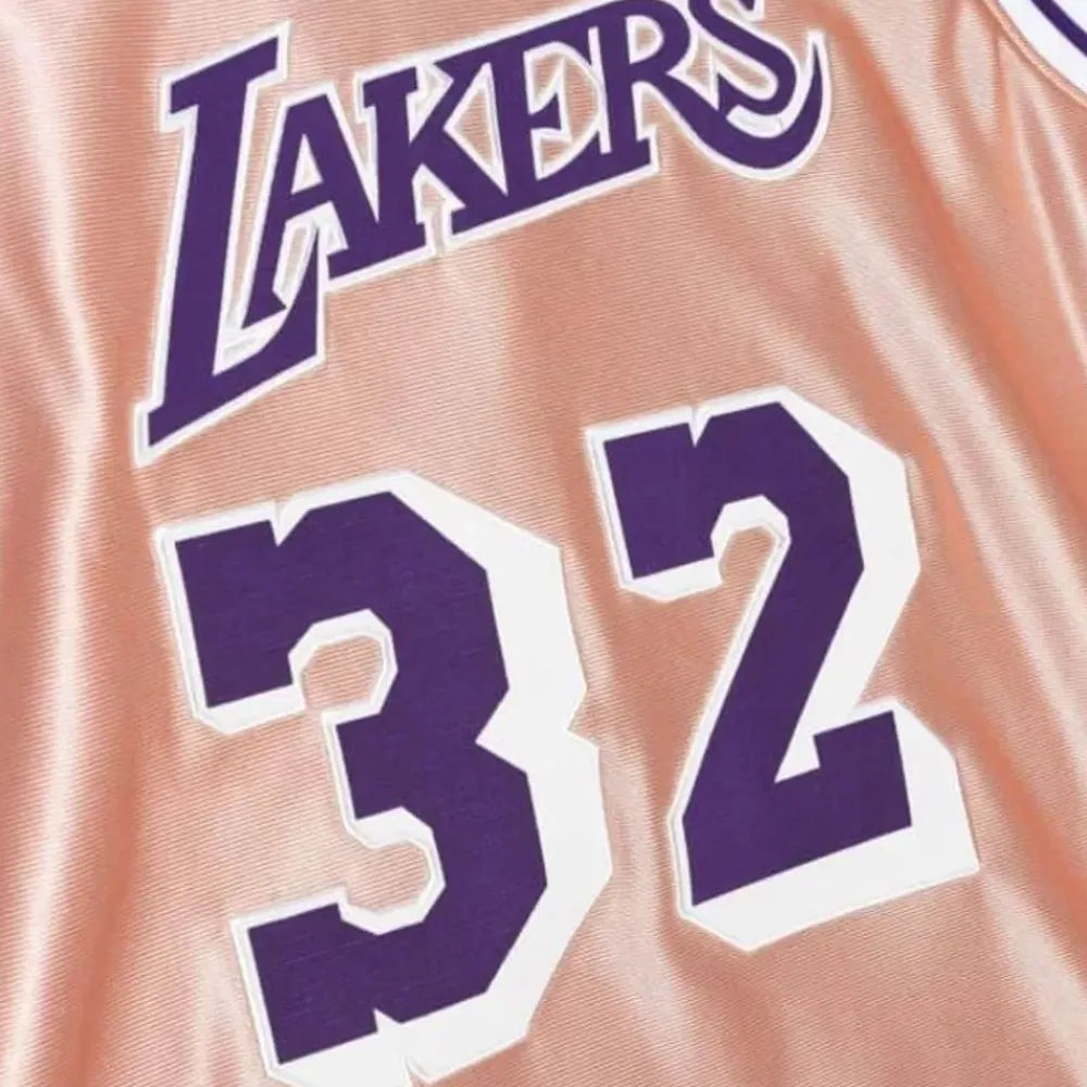 Jerseys Mitchell & Ness -Womens 75Th Anniversary Rose Gold Swingman Magic Johnson Los Angeles Lakers 1984-85 Jersey