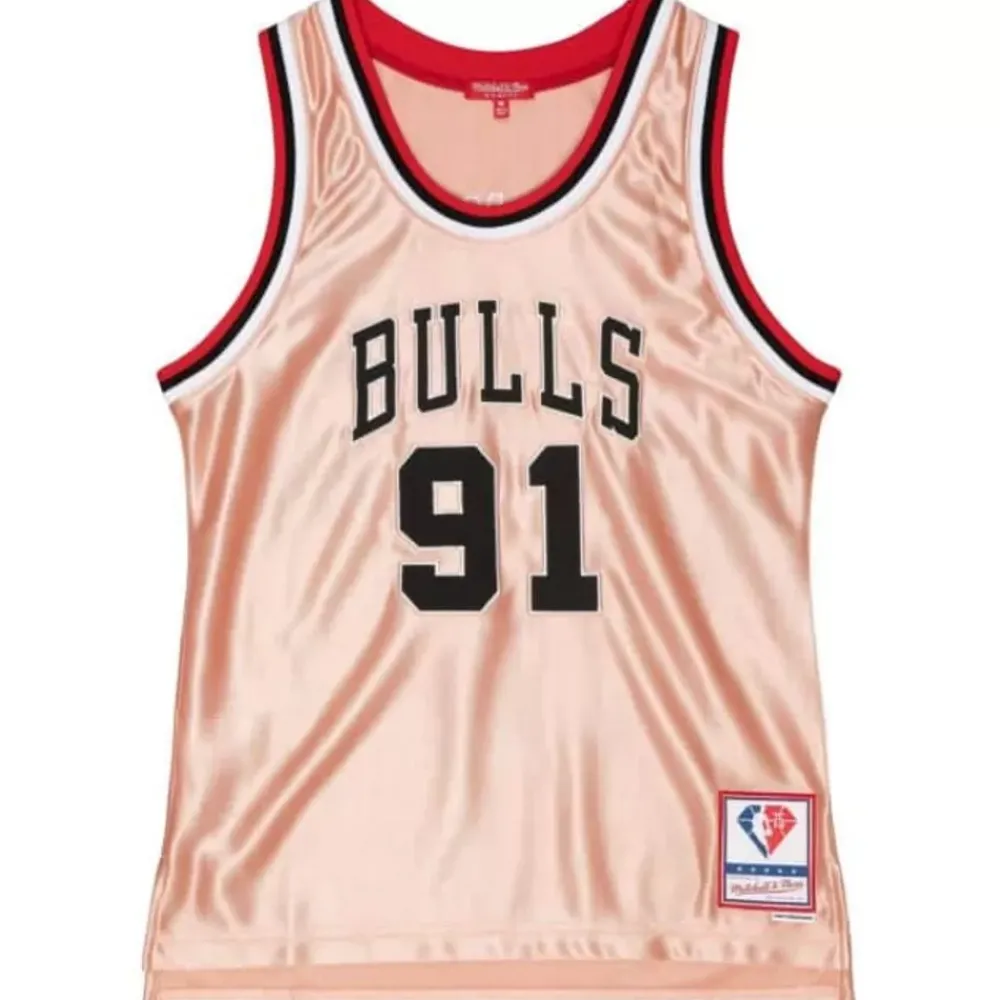 Jerseys Mitchell & Ness -Womens 75Th Anniversary Rose Gold Swingman Dennis Rodman Chicago Bulls 1997-98 Jersey