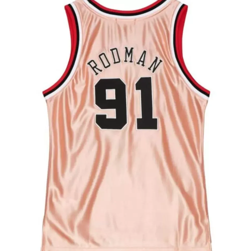 Jerseys Mitchell & Ness -Womens 75Th Anniversary Rose Gold Swingman Dennis Rodman Chicago Bulls 1997-98 Jersey