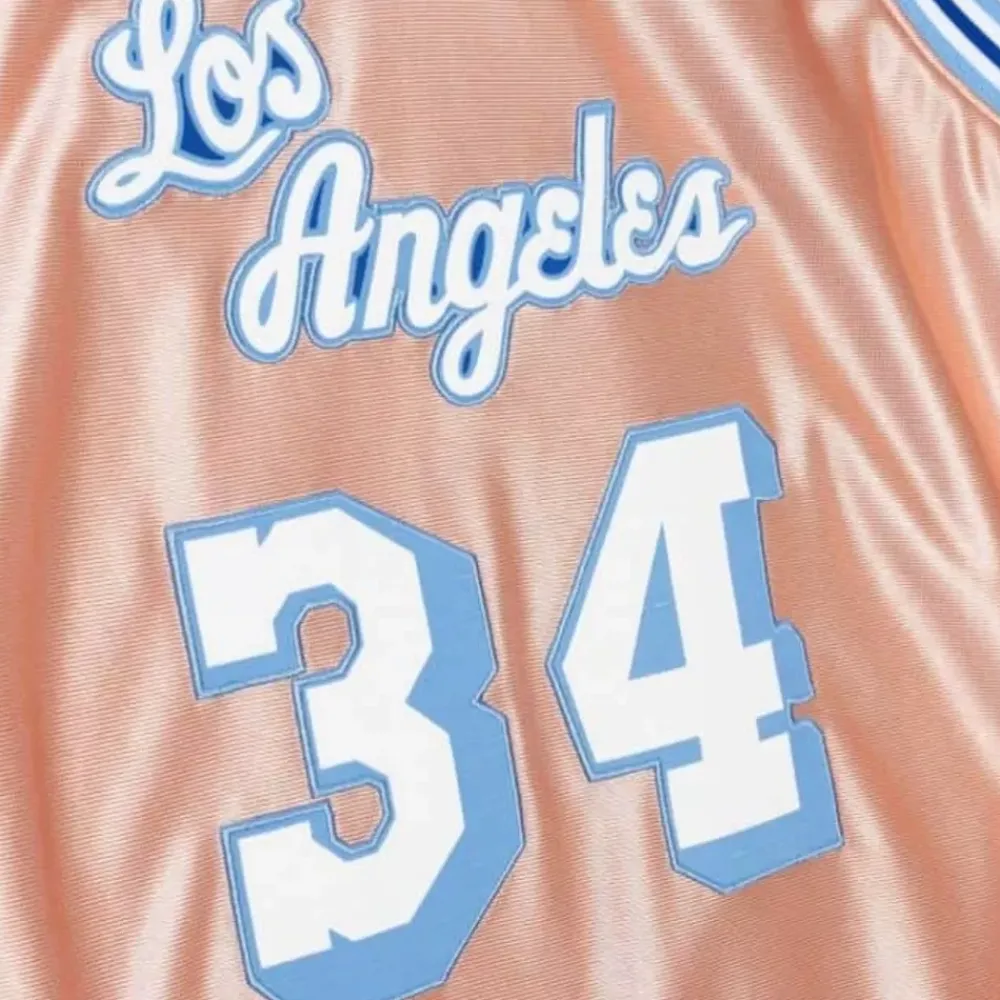 Jerseys Mitchell & Ness -Womens 75Th Anniversary Rose Gold Swingman Shaquille O'Neal Los Angeles Lakers 1996-97 Jersey