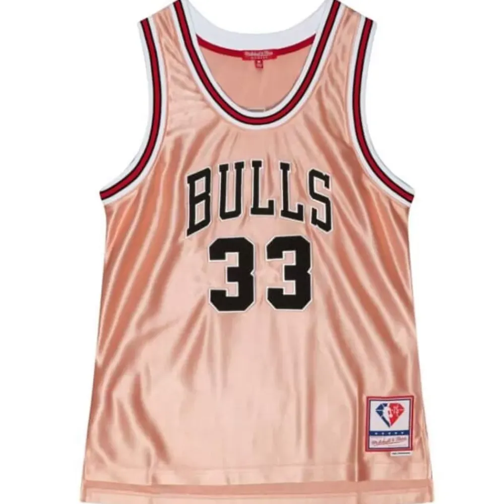 Jerseys Mitchell & Ness -Womens 75Th Anniversary Rose Gold Swingman Scottie Pippen Chicago Bulls 1997-98 Jersey