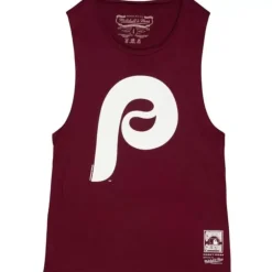 Apparel Mitchell & Ness T-Shirts & Tops-Womens Tonal Logo Story Tank Philadelphia Phillies
