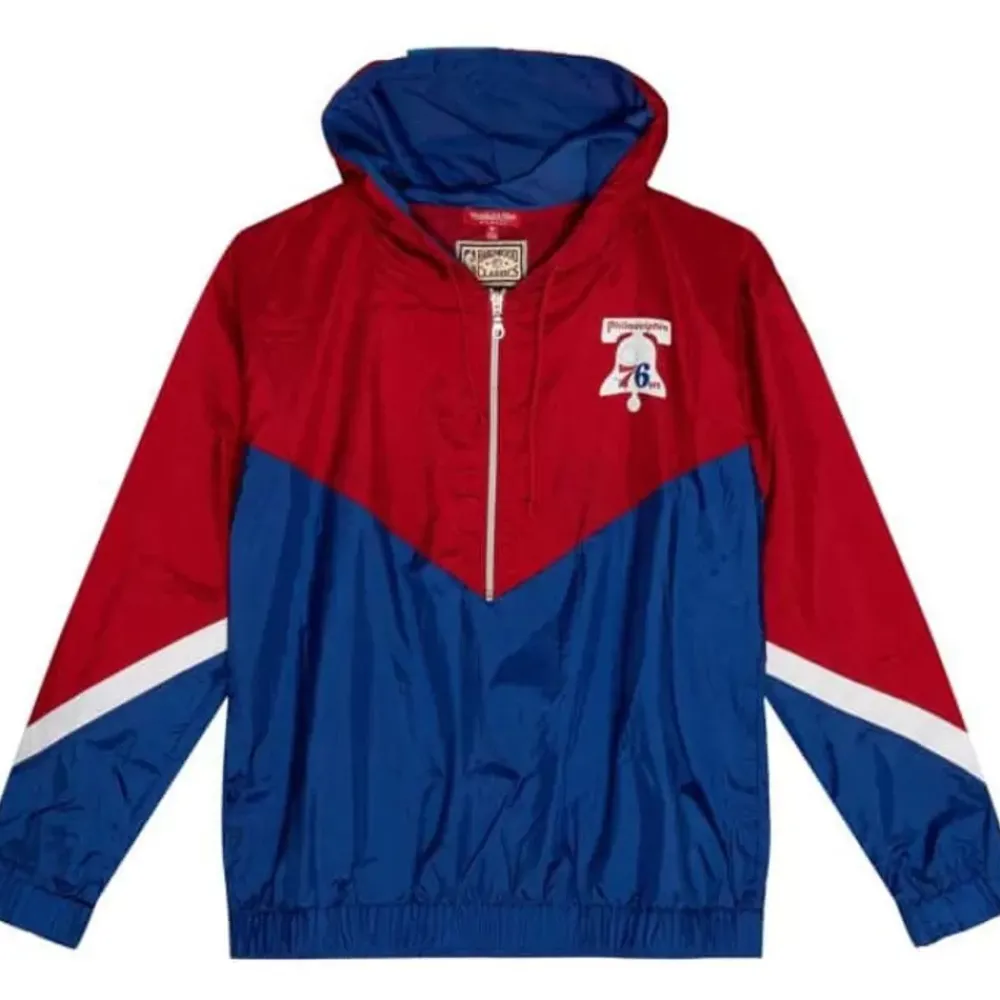 Apparel Mitchell & Ness Jackets & Outerwear-Womens Windbreaker 3.0 Philadelphia 76Ers