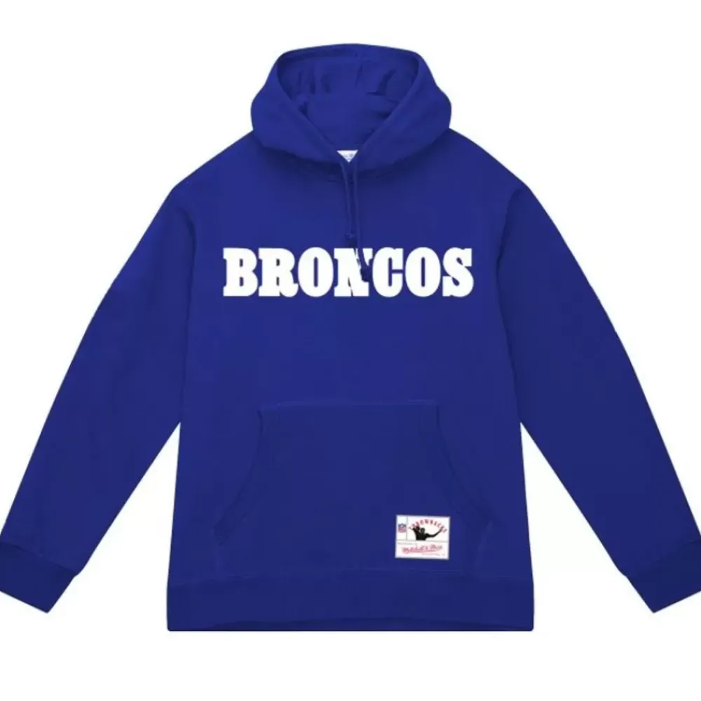 Apparel Mitchell & Ness Hoodies & Sweatshirts-Wordmark 1 Hoodie Denver Broncos