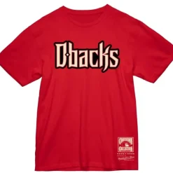 Apparel Mitchell & Ness T-Shirts & Tops-Wordmark 1 Tee Arizona Diamondbacks