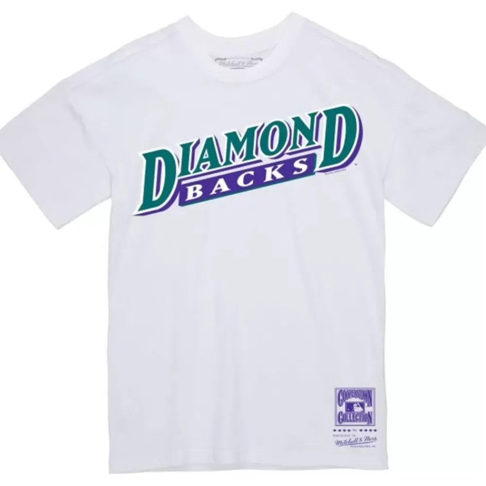 Apparel Mitchell & Ness T-Shirts & Tops-Wordmark 2 Tee Arizona Diamondbacks